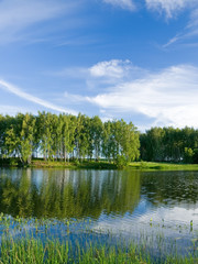 Summer lake and cloudscape
