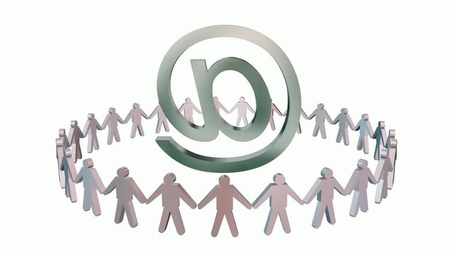 At Sign animation 360&deg; loop HD1080
