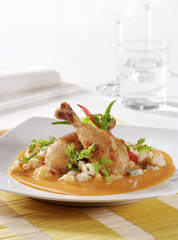 Chicken Legs with Gnocchi in Paprika Cream Sauce