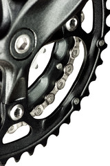 MTB crankset with  chain