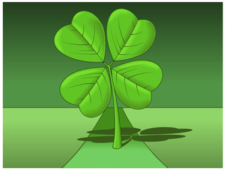 four leaf clover background - vector illustration