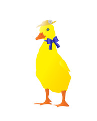 duckling with hat
