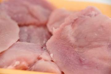 Raw turkey meat