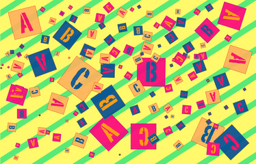 Abc's Confetti Stripes