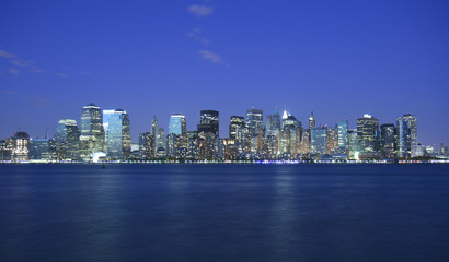 New York skyline at twilight