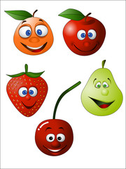 Funny fruit illustration