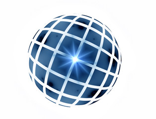 blue sphere reflection