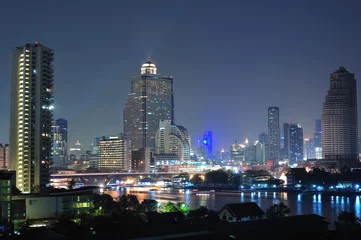 Foto op Canvas Night view of Bangkok © Isaxar