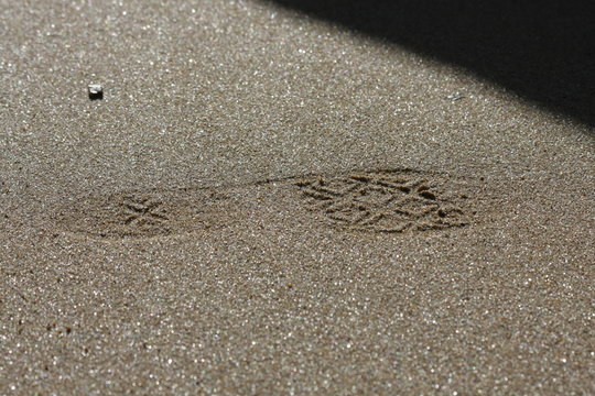 Empreinte de pas dans le sable