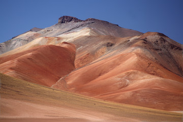 multy-colored mountain in the Daly desert Bolivia
