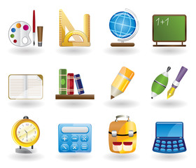 School and education icon set