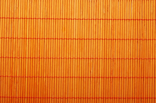 orange bamboo mat