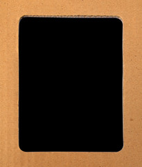 cadre en carton et fond noir