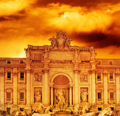 Obraz premium Trevi Fountain (Italy, Rome)