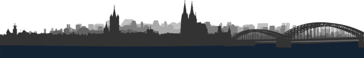 Köln Panorama - obrazy, fototapety, plakaty