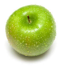 wet green apple