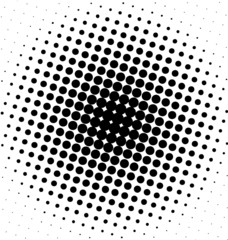 Black spot design halftone dots