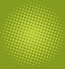 Cercles muraux Pop Art Design rétro à pois verts