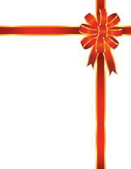 Red bow and ribbon
