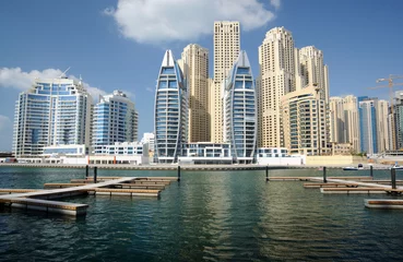 Gordijnen Dubai Marina, Verenigde Arabische Emiraten © philipus