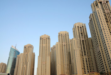 Fototapeta na wymiar Highrise buildings in Dubai, United Arab Emirates