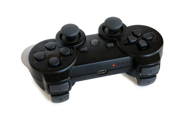 Wireless game controller isolated on white