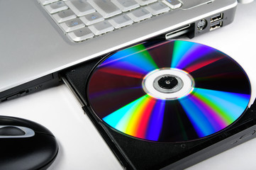 Laptop computer with compact disk