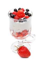 Strawberry with whipped cream