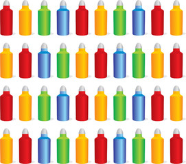 isolated aluminum bottles