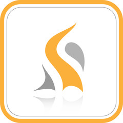 Abstract internet icon. Vector illustration.