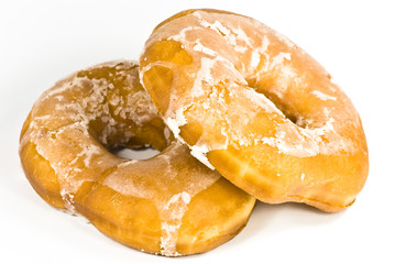 doughnuts on white background