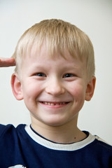 Young boy smile