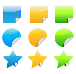vector colorful stickers