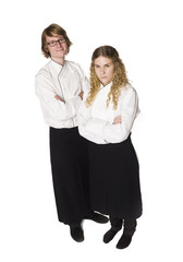 Waiter and a waitress