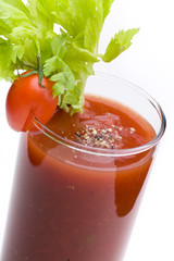 Detail von Bloody Mary - Tomatesaft mit Pfeffer