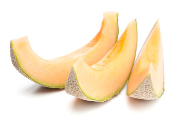 Drei Teile von Netzmelone