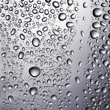 drops of water on glass