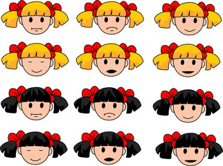 Vector graphics of little girl