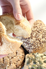 Assortment of baked bread