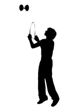Silhouette eines Diabolospielers