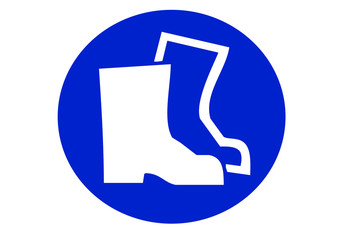 safety boots sign