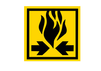 yellow fire sign
