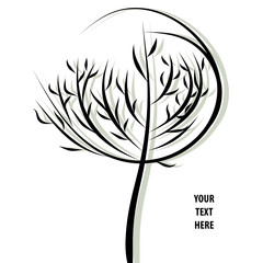 Abstract background with nature symbol