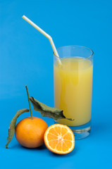 Tangerines and juice from tangerines