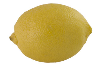 Yellow lemon isolated on the white