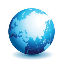 Globe asian view