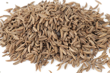 Cumin seeds, extreme close-up