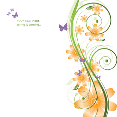 abstract floral colored background with space for your text