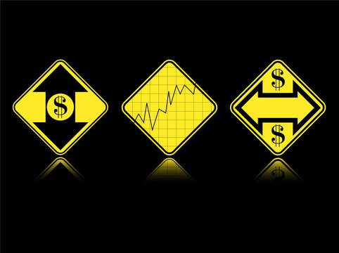 Bad Economy Road Signs Background