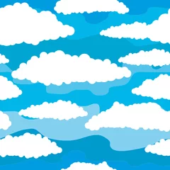 Papier Peint photo Lavable Ciel Arrière-plan transparent - Ciel avec des nuages blancs